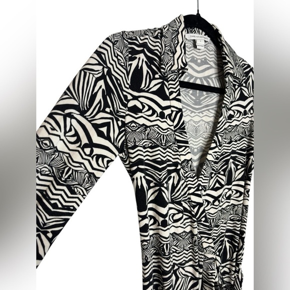 Diane von Furstenberg Dress Black White New Jeanne Two Silk Jersey Wrap Size 2 - Picture 5 of 11